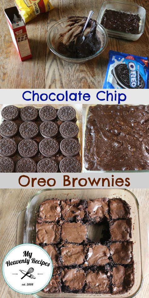 A heavenly dessert that involves Oreo's and Brownies! Oreo Brownies Recipe, Oreo Brownie, Oreo Desserts, Smores Dessert, Dessert Oreo, Coconut Dessert, Decadent Chocolate Desserts, Oreo Brownies, Brownie Desserts