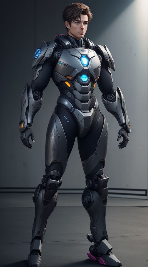 Mech Robot Suits, Sleek Sci Fi Armor, Realistic Sci Fi Armor, Futuristic Space Suit Concept Art, Speedster Suit Designs Oc, Sci Fi Armor Suits, Space Armor Concept, Scifi Clothing, Futuristic Mech