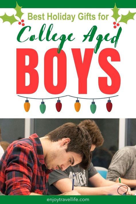 Discover the best gifts for college boys to help make your son’s transition into college--and eventual adulthood--easier. #enjoytravellife #emptynesting Best Gifts For College Students, College Boy Christmas Gifts, College Student Christmas Gifts, College Boy Aesthetic, Christmas Gifts For College Students, College Guy Gifts, Gifts For College Boys, College Student Gifts Christmas, Gifts For College Students