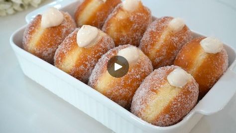 How To Make Doughnuts At Home, How To Make Donuts At Home, Donut Filling, Yeast Donuts, Fried Pies, Coffee And Donuts, Coffee Cream, How To Make Coffee, Breakfast Dishes