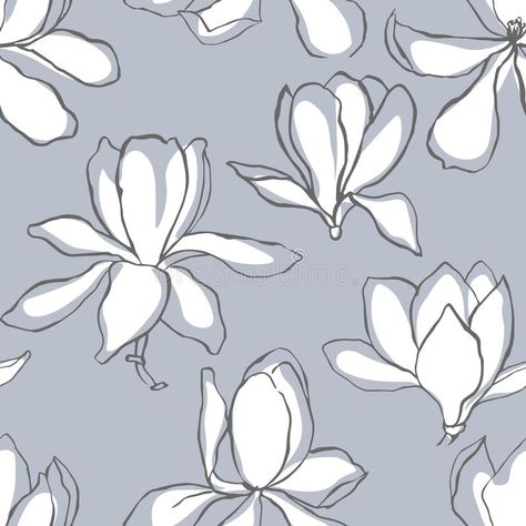 Modern abstract Magnolia flowers background. Floral Seamless pattern. Pastel scandinavian colors palette. Textile composition, h royalty free illustration Abstract Magnolia, Large Flower Wallpaper, Scandinavian Color Palette, Scandinavian Colors, Pastel Scandinavian, Design Pattern Art, Flowers Background, Magnolia Flowers, Background Floral