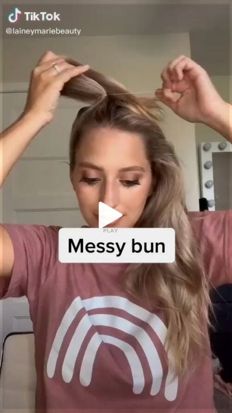 messy bun with straight hair perfect big messy bun classy messy bun AMAZING HAIR TUTORIAL Easy Hairstyle messy bun tutorials Messy bun 4 life by @laineymariebeauty hairstyles for curly hair, hairstyles for lo..!!