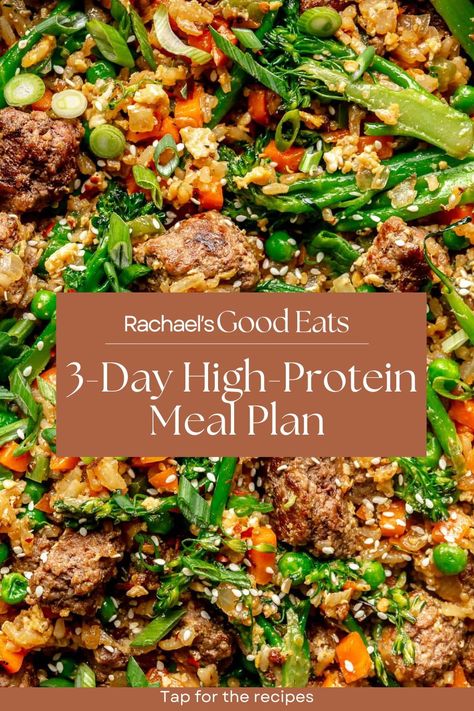 For this 3-day high-protein menu, I wanted to pull together some recipes that would inspire you and make you excited to eat well and to cook up some incredible meals. Breakfast and lunch are usually quick and easy (I love smoothies, high-protein yogurt bowls, eggs & toast, sandwiches, leftovers, etc.), and dinner is where I experiment with new recipes. Tap for the recipes! Healthy Meals For Leftovers, Clean Protein Dinner, High Protein Foods Dairy Free, High Protein Meals No Eggs, Recipes For Abs Meals, 50g Of Protein Meals, 1600 Calorie High Protein Meal Plan For Women, High Protein Meals Under 500, Make Ahead High Protein Lunch