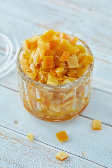 Candied Mixed Peel, ready for Christmas Cakes. Traditional Holiday Desserts, Candied Lemon Peel, Bigger Bolder Baking, Baking Cookbooks, Glace Cherries, Candied Orange Peel, Fruitcake Recipes, Clam Recipes, Fruit Peel