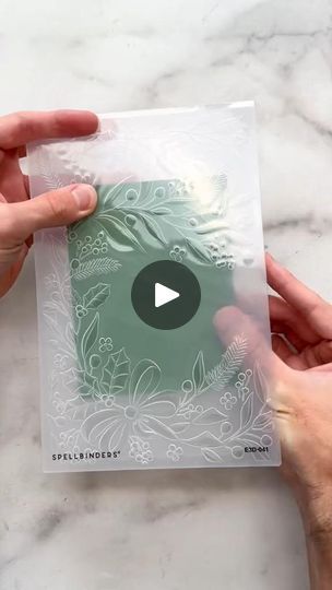 35K views · 241 reactions | An easy, yet STUNNING DIY Christmas Card!❤️ Here, I used a 3D embossing folder from Spellbinders to ad #family #kid #mom | Craft Design Diy Embossed Christmas Cards, Spellbinders Holiday Floral Swag Embossing Folder, Spellbinders Christmas Cards 2024, Cards Using 3d Embossing Folders, Christmas Cards Using Embossing Folders, Spellbinders 3d Embossing Folders, 3d Christmas Cards Handmade, Handmade Christmas Cards 2024, Diy Winter Cards