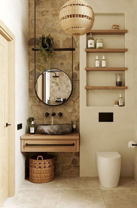 Boho style bathroom