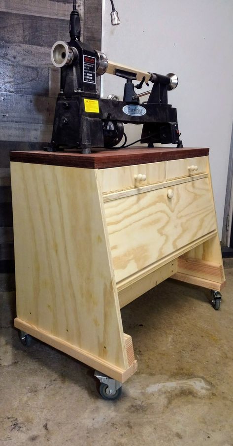 Lathe Bench Ideas, Wood Lathe Tool Storage, Wood Lathe Stand, Wood Lath Art, Benchtop Lathe, Best Wood Lathe, Wood Lathe For Sale, Lathe Stand, Wood Lathe Chuck