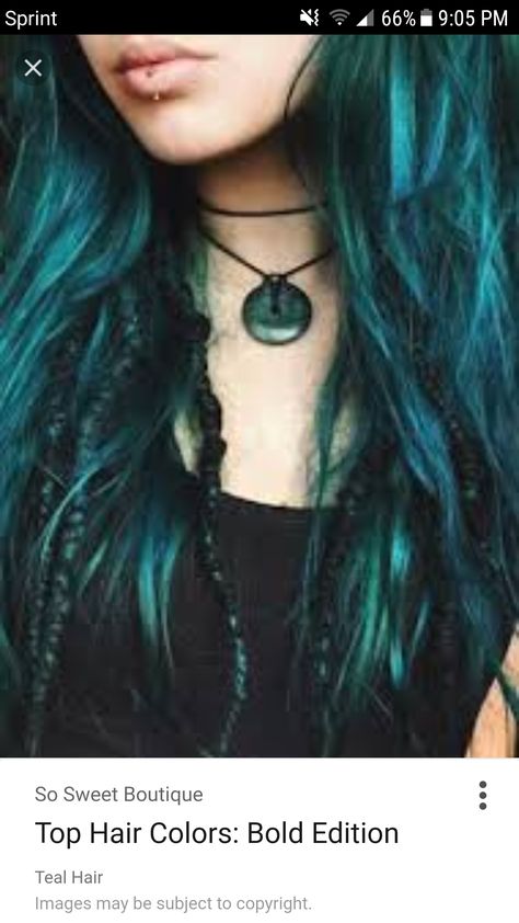 Rainbow Hair Colors, Dark Teal Hair, Teal Shades, Turquoise Highlights, Colors For 2024, Hair Color Underneath, Silver Hair Clip, Rainbow Hair Color, Teal Hair