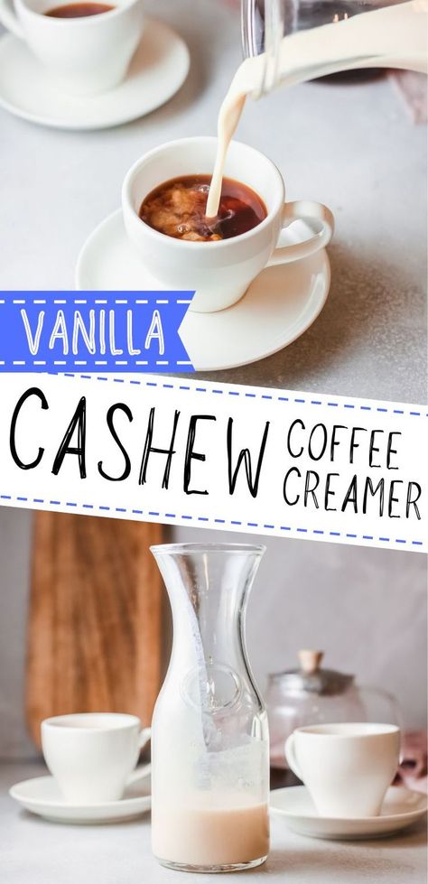 Coffee Creamer Alternative, Cashew Creamer, Flavored Coffee Creamer Recipes, Healthy Coffee Drinks, Vegan Coffee Creamer, Homemade Coffee Creamer Recipe, Diy Coffee Creamer, Healthy Coffee Creamer, Dairy Free Coffee Creamer