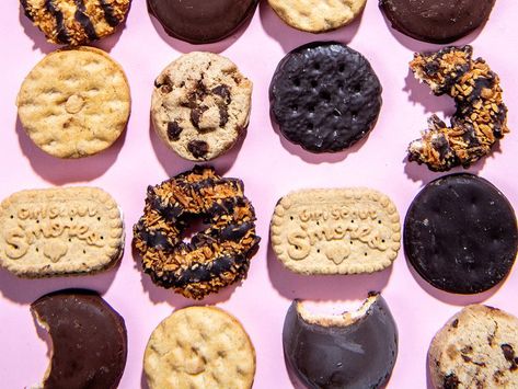 Here Are All the 2024 Girl Scout Cookie Flavors (and How to Scope Them Out) Breakfast Tailgate Food, Sugar Cookie Mix, Cranberry Muffins, Buy Cookies, Caramel Cookies, Cookie Flavors, Lemon Cookies, Creamy Mashed Potatoes, Girl Scout Cookies