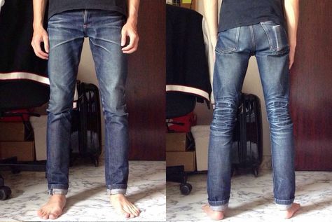 Fade of the Day – A.P.C. Petit Standard (13 months, 0 washes, 1 soak) Apc Jeans, Singapore Island, Denim Jeans Men, Man Style, Nudie Jeans, Raw Denim, Jeans Men, Outfit Style, A P