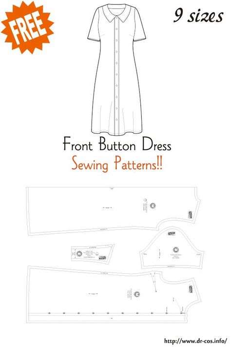 Mood Fabric Dress Pattern, Button Front Dress Sewing Pattern, Kurta Sewing Patterns Free, Button Down Dress Pattern Free, Shirt Dress Pattern Free, Button Up Dress Pattern, Button Down Dress Pattern, Button Dress Pattern, Button Front Dress Pattern