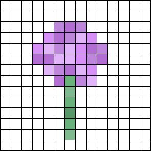 Allium Flowers Minecraft, Perler Bead Patterns Minecraft Flowers, Minecraft Flower Template, Minecraft Pixel Flower, Minecraft Pixel Art Templates Easy, Minecraft Flowers Pattern Grid, Minecraft Mushroom Pixel Art, Minecraft Flower Pixel Art Grid, Minecraft Allium