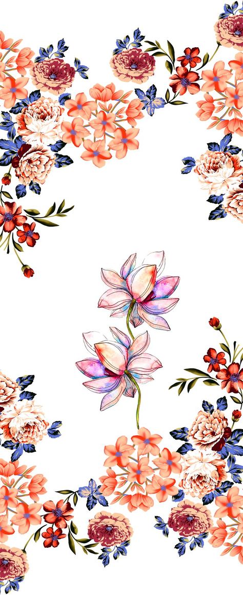 Digital Flower, Ganesh Photo, Floral Pattern Design, Digital Flowers, Textile Patterns, Textile Prints, Embroidery Applique, Flower Drawing, Flower Art