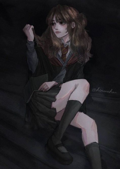 Hermione's Cat, Harry And Hermione Kiss, Hermione Granger Fan Art, Hermione Granger Art, Hermione Granger Fanart, Harry Potter Script, Fanart Harry Potter, Hermione Fan Art, Fantasy Fanart