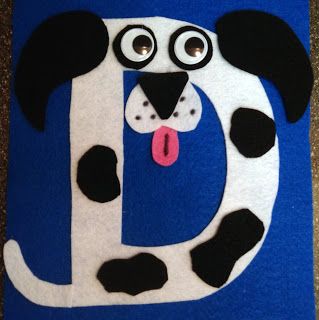 Hassle Free Housewife: Letter of the Week Crafts- Part I: A-F Dogs Crafts, Felt Puzzle, Letter D Crafts, Preschool Letter Crafts, D Is For Dog, Alphabet Crafts Preschool, Letter Craft, Abc Crafts, Alphabet Letter Crafts