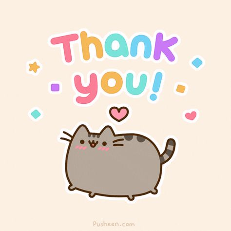 Thankee Thank You GIF Pusheen Gif, Pusheen Birthday, Pusheen Love, Pusheen Cute, Chat Kawaii, Pusheen Cat, Nyan Cat, Kawaii Cat, Pusheen