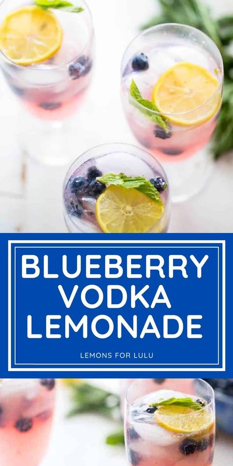 Blueberry Drinks, Blueberry Vodka, Summer Vodka Cocktails, Belvedere Vodka, Summertime Cocktail, Blueberry Mint, Vodka Lemonade, Lemon Drop Martini, Lemonade Cocktail