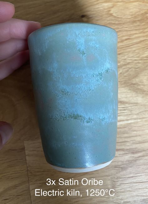 Amaco Satin Oribe, Satin Oribe Glaze, Glaze Ideas, Amaco Glazes, Ceramic Glazes, Scrap Fabric Crafts, Ceramic Glaze, Scrap Fabric, Pottery Glazes