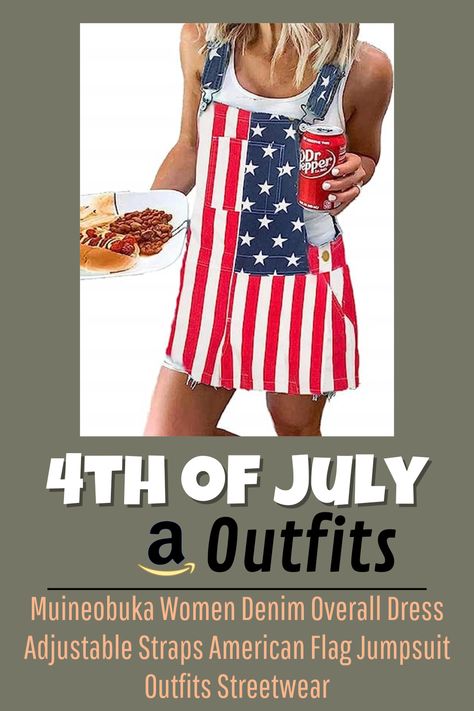 Features: women’s denim bib overall dress, American Flag print/ blue / gray/ camel, USA Patriotic Denim bib shorts, overalls shorts, adjustable straps, big pockets. 4th of July, 4th of July Outfit, 4th of July Outfit For Women, 4th of July Aesthetic, 4th of July Preppy, 4th of July For Women Party, Cute, Occasion, Ideas, Inspo. Patriotic Outfits For Women, Preppy 4th Of July, Aesthetic 4th Of July, 4th Of July Aesthetic, July Aesthetic, Shorts Overalls, Red Outfits, July Outfits, Overalls Shorts