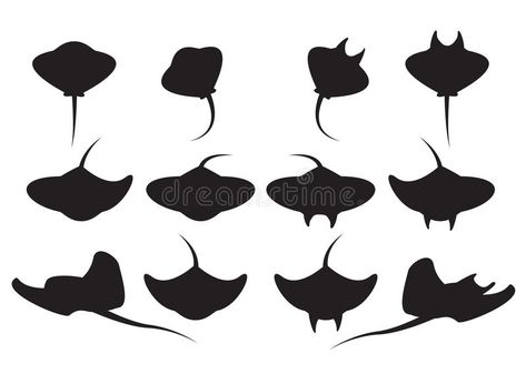 Set of stingray silhouette and icons. In simple style. vector illustration #Sponsored , #SPONSORED, #sponsored, #stingray, #icons, #vector, #silhouette Stingray Illustration, Stingray Tattoo, Fish Silhouette, Watercolor Paper Texture, Silhouette Tattoos, Vector Silhouette, Zentangle Drawings, Animal Silhouette, Wood Carving Art