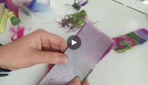 Tilly Tea Dance needle felted bookmark demo | ***NEW VIDEO ALERT***

Hi folks! I'm back with another video 😁. This one is a short step-by-step tutorial demonstrating how I make the needle felted and... | By Tilly Tea Dance - Textile Artist & TutorFacebook Felted Bookmarks Diy, Needle Felted Bookmarks, Felted Bookmarks, Felting Painting, Tea Dance, Felt Bookmark, Textile Artist, Felted Wool, Textile Artists