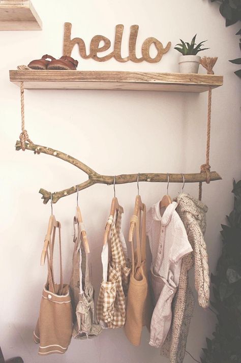 Bohemian Closet Ideas, Clothes Store Ideas, Ruangan Studio, Hanging Wardrobe, Diy Rustic Home, Baby Room Diy, Bohemian Rustic, Toddler Bedroom, Store Design Boutique