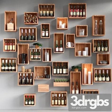 Wine storage wall