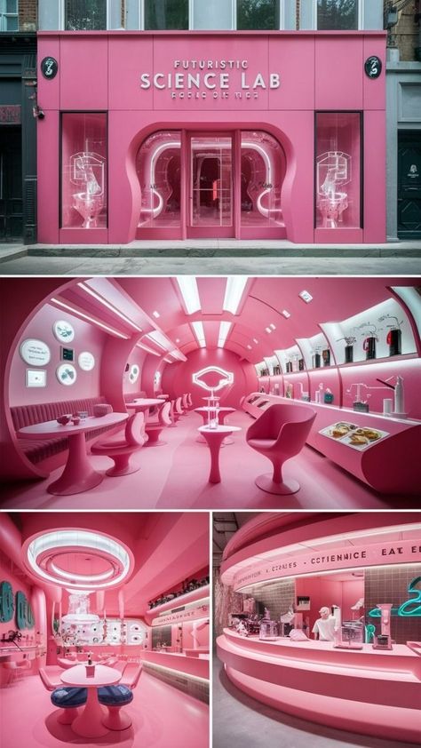 Futuristic Retail Design, Futuristic Shop Design, Retail Furniture Store Interior Design, Futuristic Retail Store Design, Futuristic Cafe Interior Design, Futuristic Store Design, Futuristic Retail Store, 3d Photobooth, Futuristic Cafe