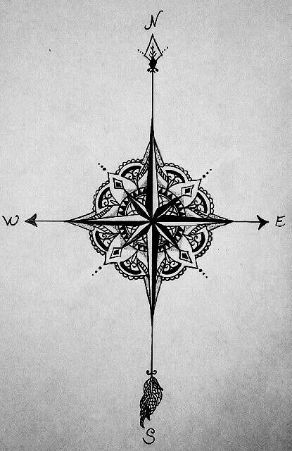 Tattoo Compass Design, Vintage Compass Tattoo, Mandala Compass Tattoo, Mandala Compass, Compass Rose Tattoo, Cool Wrist Tattoos, Compass Tattoo Design, Clock Tattoo Design, Compass Design