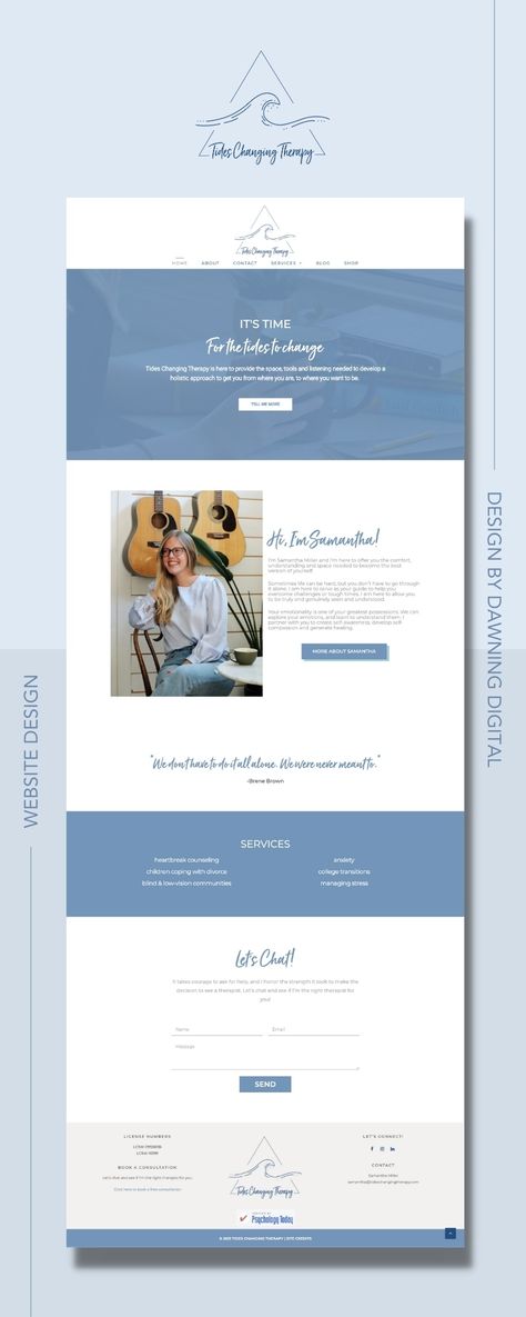 White And Blue Website Design, Website Blue Design, Blue Color Palette For Website, Teal Website Design Inspiration, Website Article Design, Modern Website Design Color Palettes, Blue Website Design Inspiration, Therapist Website Design Inspiration, Behance Template