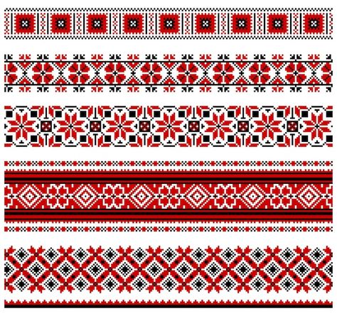 Vyshyvanka Pattern, Russian Embroidery, Embroidery Ornaments, Russian Folk Art, Ukrainian Embroidery, Geometric Embroidery, Cross Stitch Borders, Folk Embroidery, Russian Art