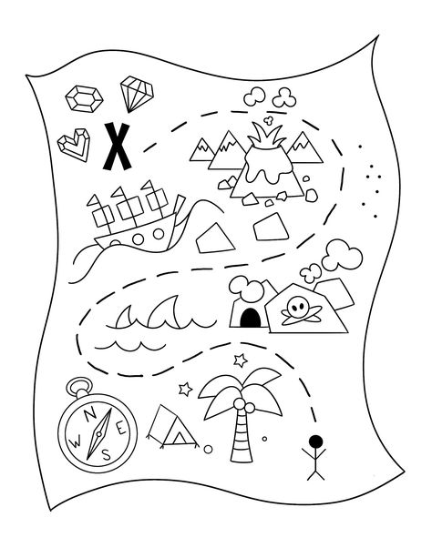 X Marks the Spot! Print your Free Pirate Printable for Preschool!  Pirate Coloring Pages | Pirate Worksheets | Pirate Party | Pirate Theme Pirate Colouring Pages, Pirate Bingo Free Printable, Pirate Dramatic Play Preschool, Pirate Week Activities For Kids, Pirate Art Projects For Kids, Pirate Crafts For Toddlers, Pirate Preschool Activities, Free Pirate Printables, Pirate Crafts For Kids