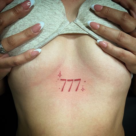 777 tattoo chest tattoo red ink 777 Spine Tattoo, 777 Tattoo On Chest, 777 Tattoo Aesthetic, 777 Chest Tattoo Female, 777 Tattoo Collar Bone, 777 Tattoo Placement, 777 Chest Tattoo, 444 Chest Tattoo, Red 777 Tattoo