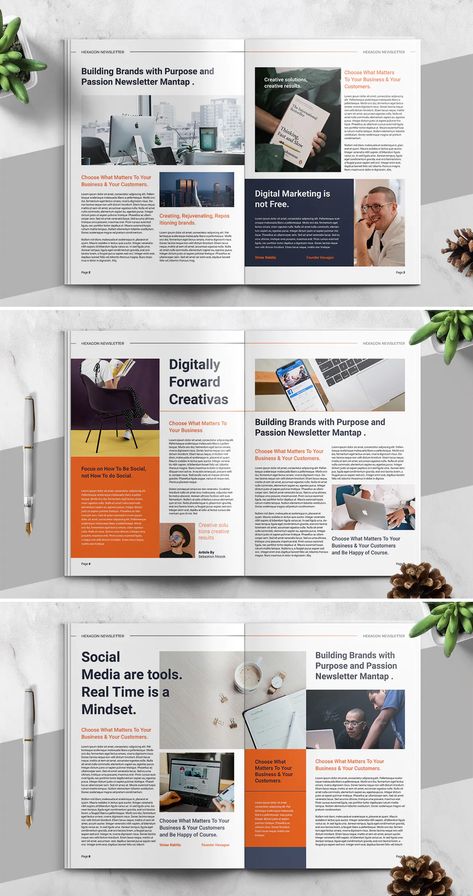 Page Layout Design Magazine, Design Layout Magazine, Layout Design Magazine, Newsletter Design Print, Newsletter Design Layout, Newsletter Format, Travel Magazine Layout, Design De Configuration, Newsletter Design Templates