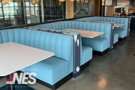 Restaurant Booths – NES Catalog – 2nd Edition – The Best in Restaurant Booths and Furniture Booth Seating Design, Kitchen Booth, Restaurant Booth Seating, Restaurant Booths, Diner Booth, Chair Reupholstery, Dining Booth, Garage Restaurant, Restaurant Booth