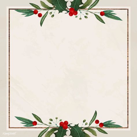 Blank festive square Christmas social ads template vector | premium image by rawpixel.com / NingZk V. Christmas Letterhead, Merry Christmas Frame, Merry Christmas Typography, Modern Christmas Cards, Merry Christmas Background, Christmas Typography, Christmas Frame, Christmas Flyer, Christmas Border