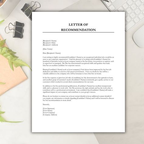 Letter of Recommendation, Character Reference Template, Recommendation Letter for Someone Entering Corporate Employment, Reference Letter - Etsy Letter Of Recommendation For A Friend, Recommendation Letter For Employee, Letter Of Recommendation For Employee, Letter Of Recommendation For Coworker, Letter Of Recommendation For Student, Reference Letter Examples, Character Letter Of Recommendation, Letter For Someone, Character Reference Template