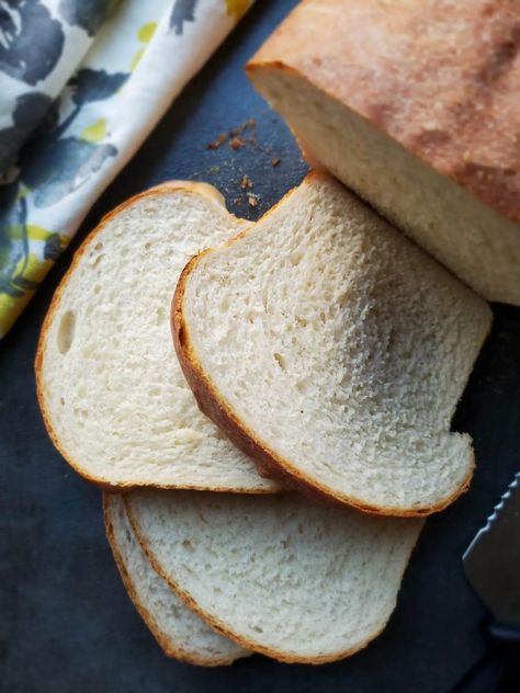 White Sandwich Bread Recipe, White Bread Sandwich, Basic White Bread, White Sandwich Bread, Sandwich Bread Recipe, Bread Sandwich, Bread At Home, Banana Benefits, Sandwich Bread Recipes