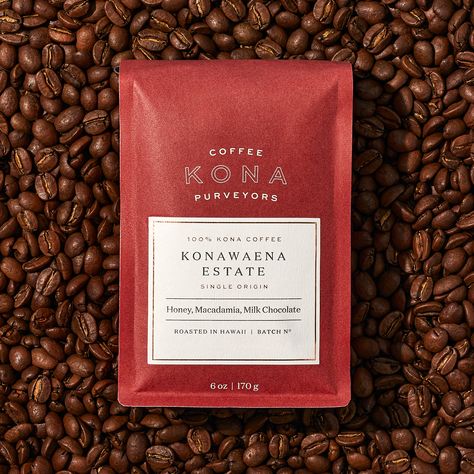 Pack of the Month: Allegra Poschmann Gives Kona Coffee Purveyors A Stunning Redesign | Dieline Drip Coffee Packaging Ideas, Market Signage, Coffee Labels, Coffee Shots, Tea Branding, Coffee Bag Design, Coffee Shop Branding, Unique Cafe, Coffee Pack