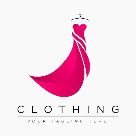 Modern clothing logo design template wom... | Premium Vector #Freepik #vector #clothing-logo #dress-logo #clothing-logo-design #dress-logo-vector Clothing Logo Design Creative For Women, Fashion Store Logo Design Ideas, Cloth Logo Design, Logo Design Dress Fashion, Garments Logo, Clothes Brand Logo, Dress Shop Logo Design Ideas, Fashion Brand Logos, Dress Boutique Logo