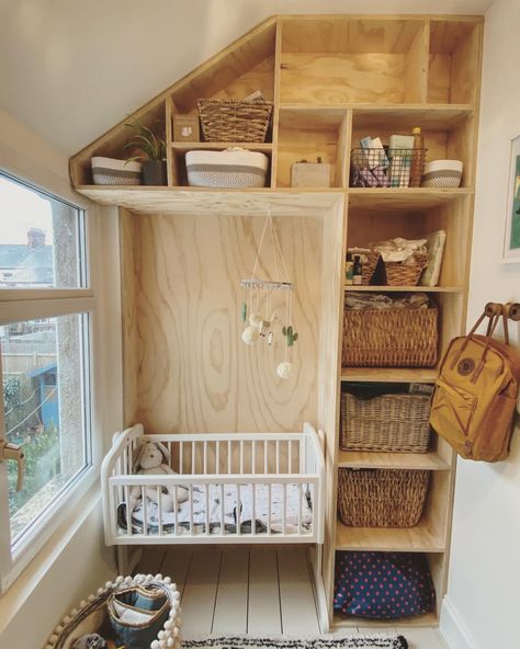 Nook Nursery Ideas, Nursery In A Small Space, Nursery In Living Room Small Spaces, Nursery Nook In Closet, Tiny Home Nursery Ideas, Crib In Living Room, Nursery In Bedroom Small Spaces, Nursery Apartment Small Spaces, Nursery In Small Space