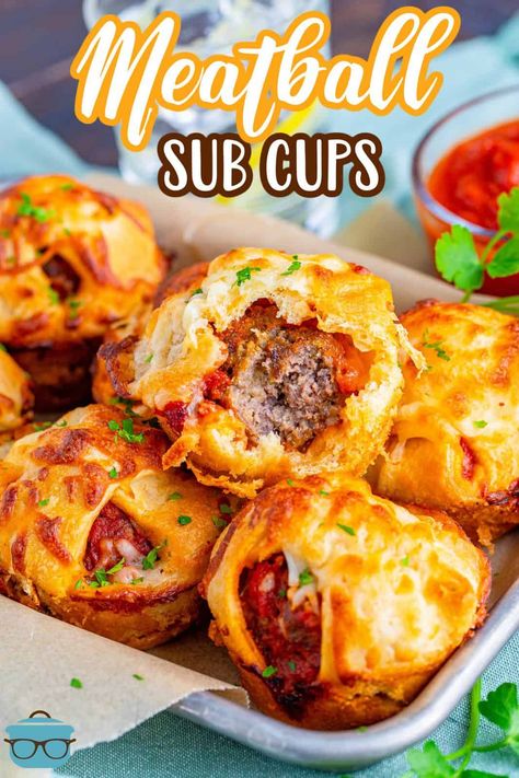 Cups Stacked, Meatball Sub, Meatball Sandwich, Easy Lunch Ideas, Meatball Subs, Country Cook, Muffin Tin Recipes, Best Appetizer Recipes, Homemade Meatballs