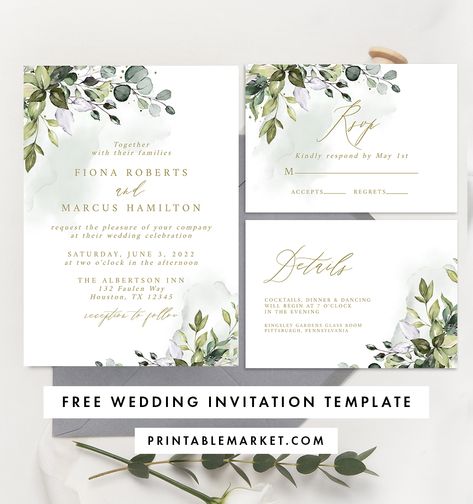 14 Free Wedding Program Templates Wedding Card Templates Free, Free Wedding Invitation Templates Editable, Editable Wedding Invitations Free, Wedding Card Template Free Editable, Floral Wedding Invitations Template, Wedding Templates Printable Free, Weeding Inventions Cards Design Template, Wedding Invitations Psd Free, Editable Invitations Free Templates