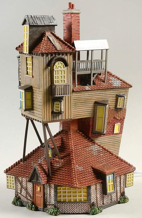 Harry Potter The Burrow - Boxed by Department 56 | Replacements, Ltd. The Burrow Harry Potter Floor Plan, Weasley House The Burrow, Harry Potter The Burrow, Minecraft Harry Potter, Weasley House, The Burrow Harry Potter, Harry Potter Home, Harry Potter Miniatures, Harry Potter Painting