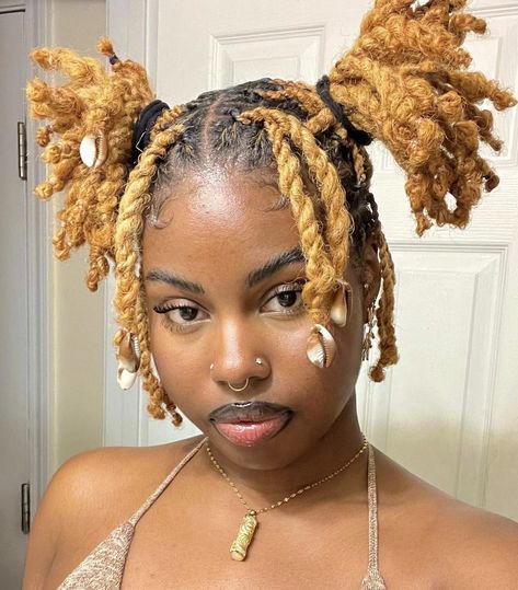 Females With Dreads, Beginner Starter Locs Styles, Female Dread Styles, Two Strand Short Locs, Short Locs Hairstyles For Women Dreadlock Styles Dreads Hair, Female Locs Hairstyles, Hairstyles For Short Dreadlocks, Female Loc Styles Up Do, Two Strand Twist Loc Hairstyles