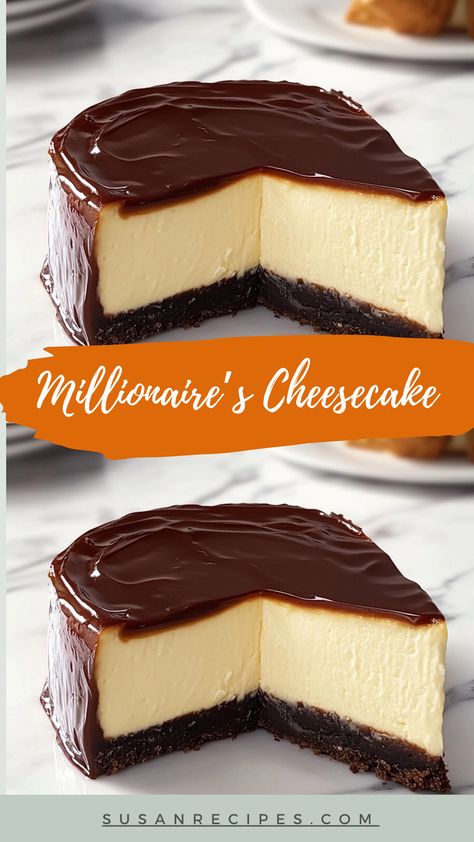 This isn’t just cheesecake—it’s Millionaire’s Cheesecake! A golden dessert that’s rich in flavor and pure bliss! 🥰✨
#DessertLuxe #MillionaireTreats #GoldenEats #CaramelLuxe #CheesecakePerfection #DessertAddict #TreatYourTastebuds #IndulgeInLuxury #SweetDreams #CaramelCheesecake Million Dollar Cheesecake, Millionaire Cheesecake, Custard Cheesecake, Millionaires Cheesecake, Luxury Desserts, Holistic Eating, Italian Cheesecake, Masterchef Recipes, Rich Cheesecake