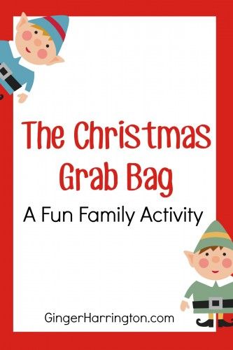 Grab Bag Games, Grab Bag Ideas, Holiday Family Activities, Christmas Gift Games, Christmas Games For Adults, Grab Bag Gifts, Christmas Activities For Families, Activity Bags, Fun Christmas Games