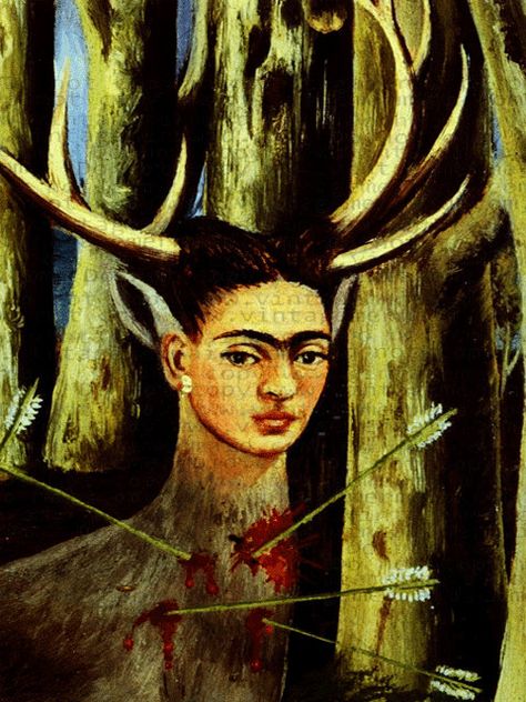 MEXICAN ART Frida Kahlo Painting Fabric Block by FRIDAKAHLOFABRIC  MEXICAN ART Frida Kahlo Painting Fabric Block Print  #frida #fridaart #art #fridakahlo #alteredart #mexicanart #mexican #mexico #mexicanartist #paintings #paintingartist #flamboyant #fridakahloart #vivalafrida The Wounded Deer, Diego Rivera Frida Kahlo, Frida Kahlo Paintings, Frida Kahlo Portraits, Kahlo Paintings, Frida And Diego, Frida Art, Frida Kahlo Art, Diego Rivera