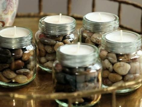 Upcycling Crafts, Projects and Ideas | HGTV Diy Food Display, Candle Pictures Diy, Baby Food Jars Diy, Upcycle Baby, Baby Jars, Baby Food Jar Crafts, Baby Food Containers, Food Jars, Baby Food Jars